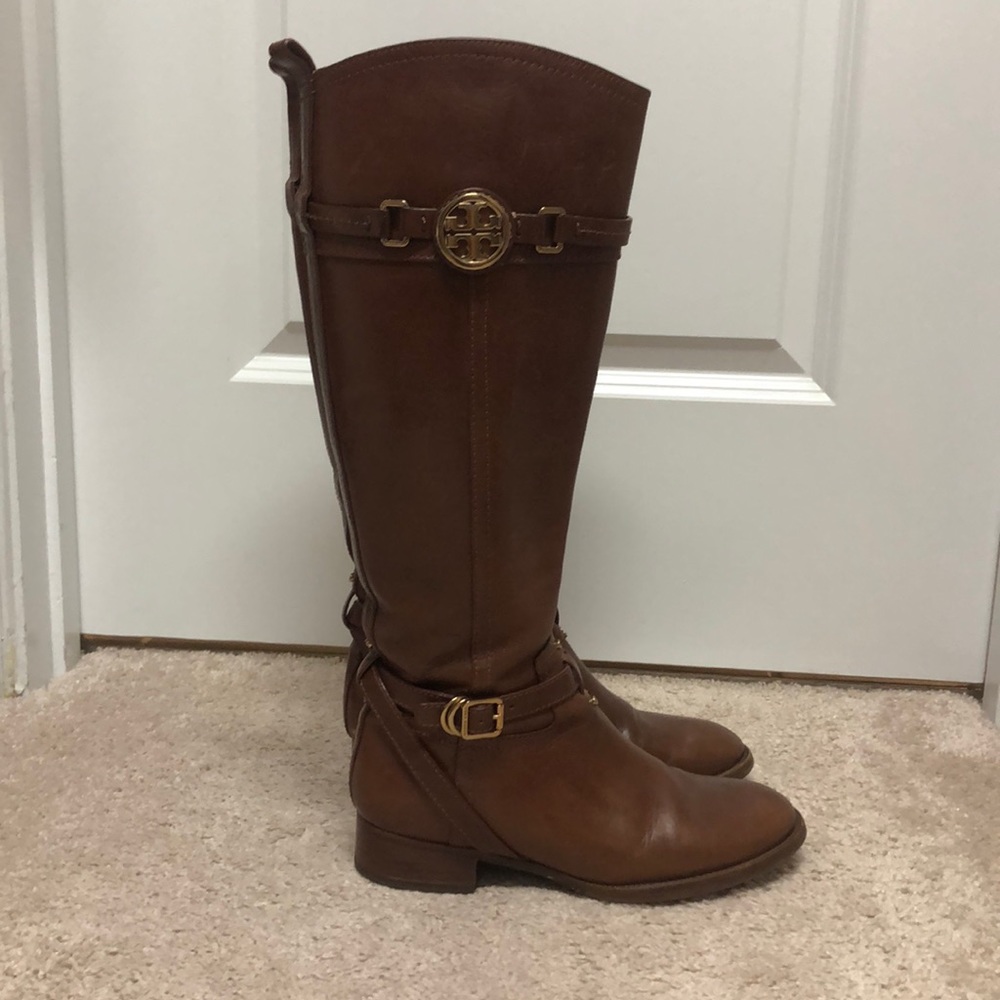 Tory Burch size 7 almond colored boots